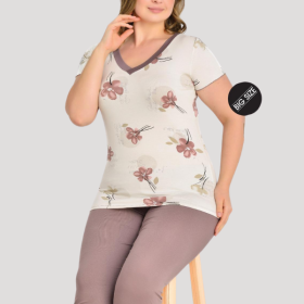 PIŻAMA DAMSKA model: 24068 (2XL, 3XL, 4XL, 5XL)