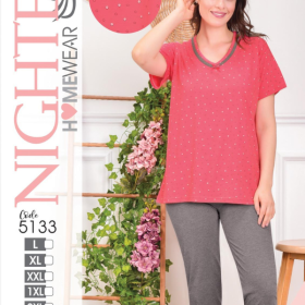 PIŻAMA DAMSKA model: 5133 (L, XL, 1XL, 2XL, 3XL, 4XL)