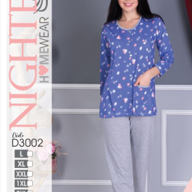 PIŻAMA DAMSKA model: D3002 (L, XL, 1XL, 2XL, 3XL, 4XL)