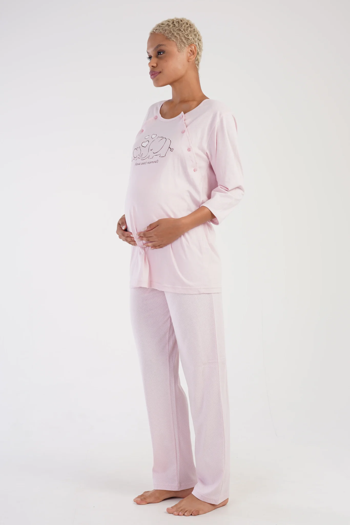 PIŻAMA DAMSKA do karmienia model: 3070011363 (S, M, L, XL) - obrazek 4