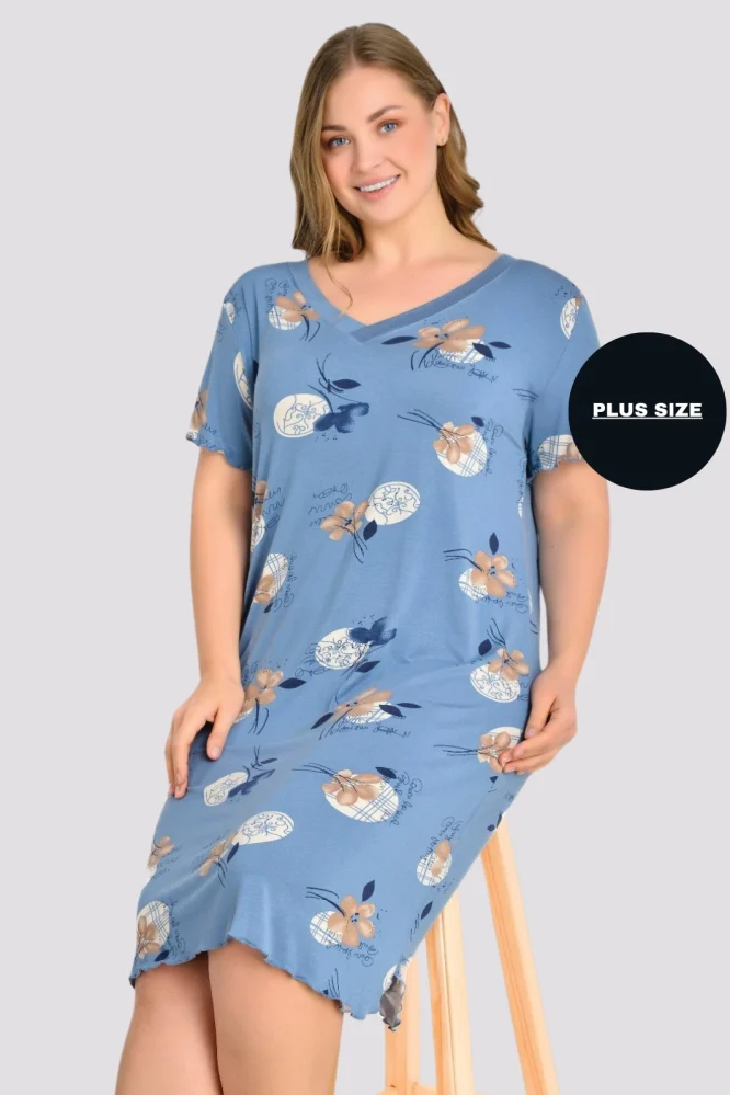 KOSZULA NOCNA DAMSKA model: 23118 (2XL, 3XL, 4XL, 5XL)