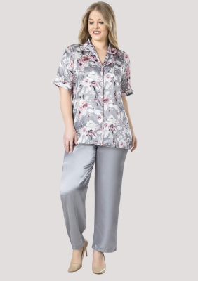 PIŻAMA DAMSKA satynowa model: 1608505021 (1XL, 2XL, 3XL)