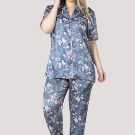 PIŻAMA DAMSKA satynowa model: 1608745022 (1XL, 2XL, 3XL)