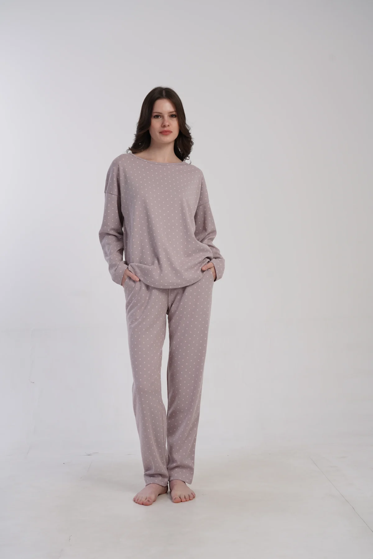 PIŻAMA DAMSKA interlock model: 5030171405 (S, M, L, XL) - obrazek 4