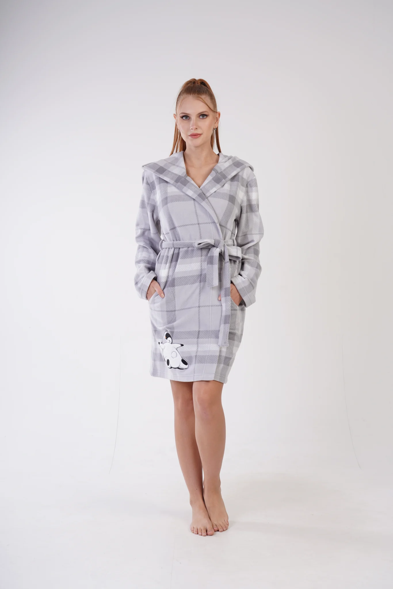SZLAFROK DAMSKI polarowy model: 3031900441 (S, M, L, XL) - obrazek 3
