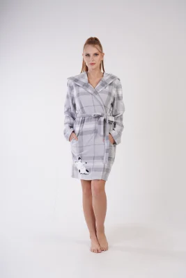 SZLAFROK DAMSKI polarowy model: 3031900441 (S, M, L, XL) - obrazek 3