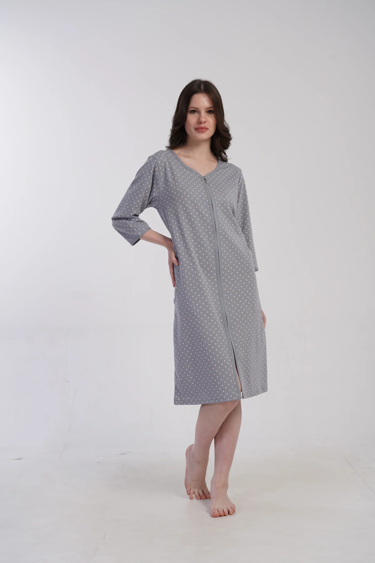SZLAFROK DAMSKI na suwak model: 5033051248 (L, XL, XXL) - obrazek 4