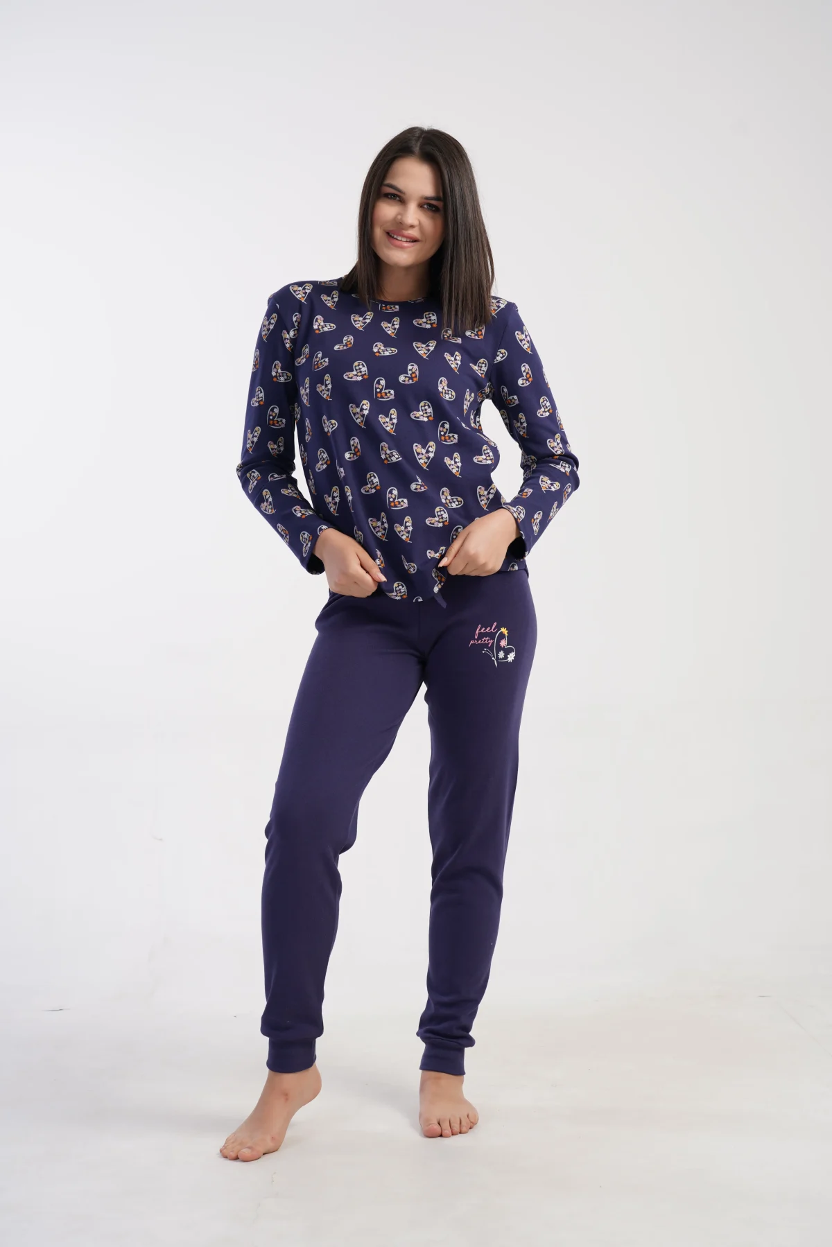 PIŻAMA DAMSKA interlock model: 5030651118 (S, M, L, XL) - obrazek 3