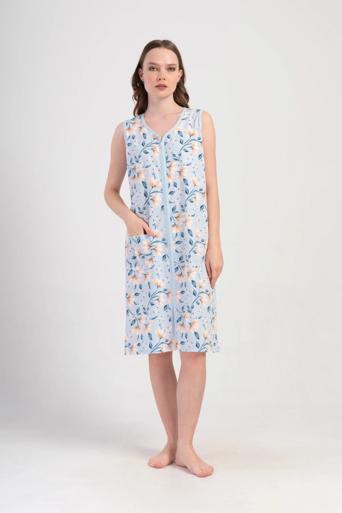 SZLAFROK DAMSKI na suwak model: 4091940710 (M, L, XL, XXL) - obrazek 3