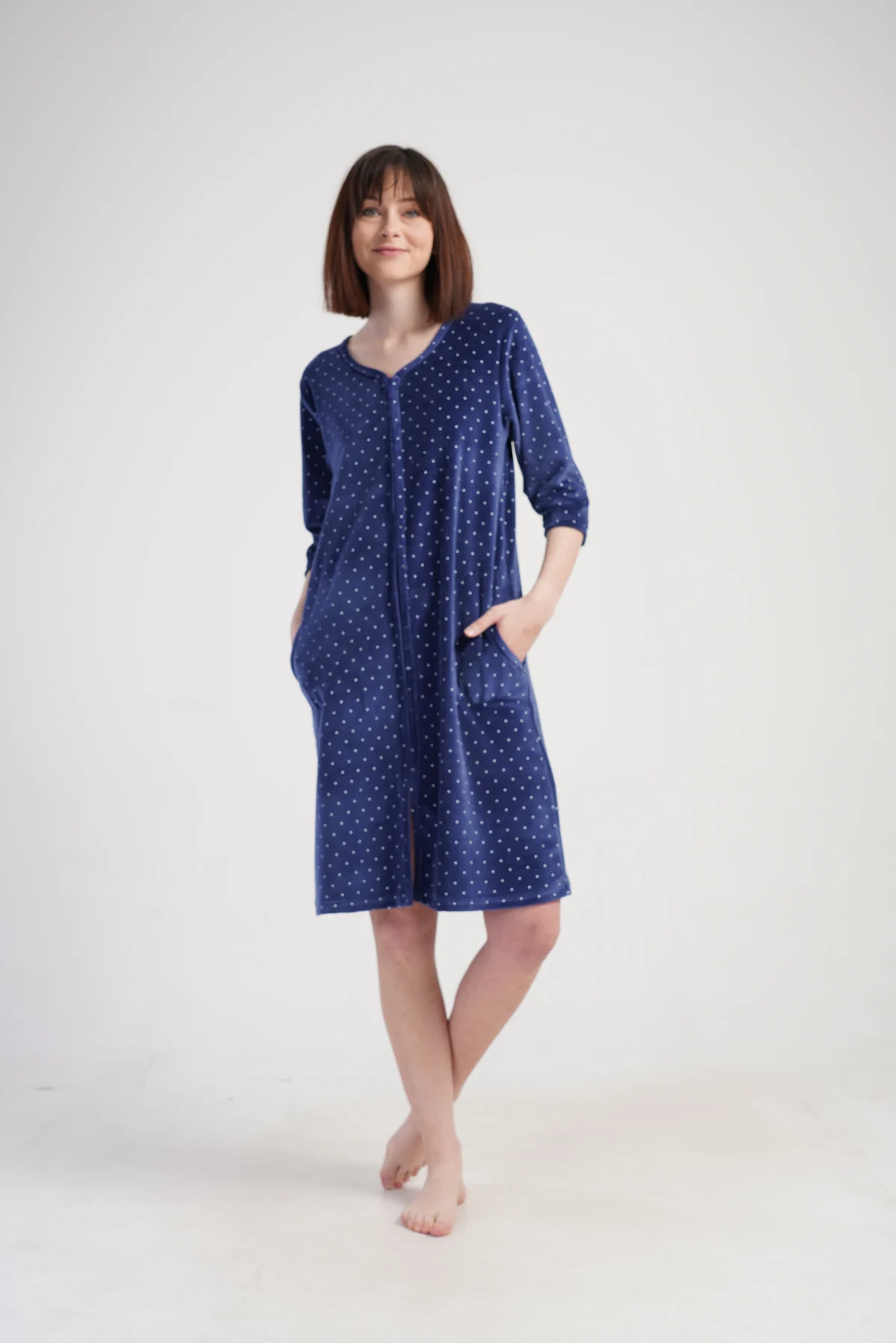 SZLAFROK DAMSKI WELUR model: 5020322126 (M, L, XL, XXL) - obrazek 4