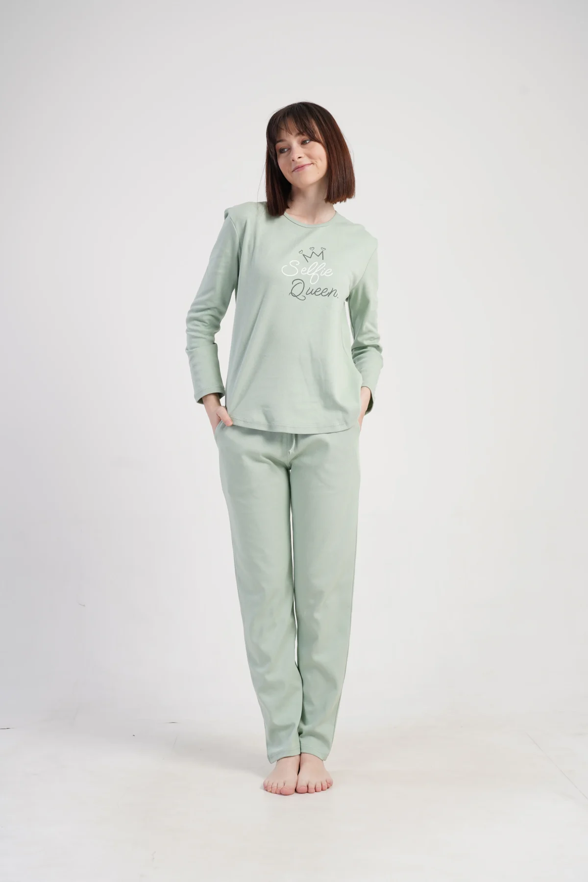 PIŻAMA DAMSKA interlock model: 5020170000 (S, M, L, XL) - obrazek 5
