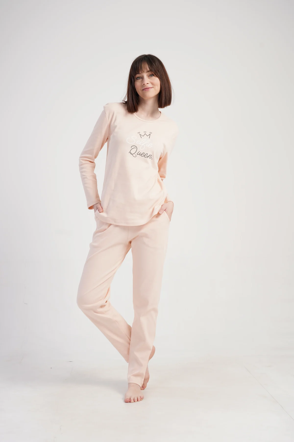 PIŻAMA DAMSKA interlock model: 5020170000 (S, M, L, XL) - obrazek 4