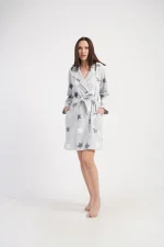 SZLAFROK DAMSKI bajowy model: 5010460233 (S, M, L, XL) - obrazek 5