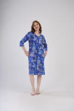 SZLAFROK DAMSKI na suwak model: 4091420663 (1XL, 2XL, 3XL, 4XL) - obrazek 3