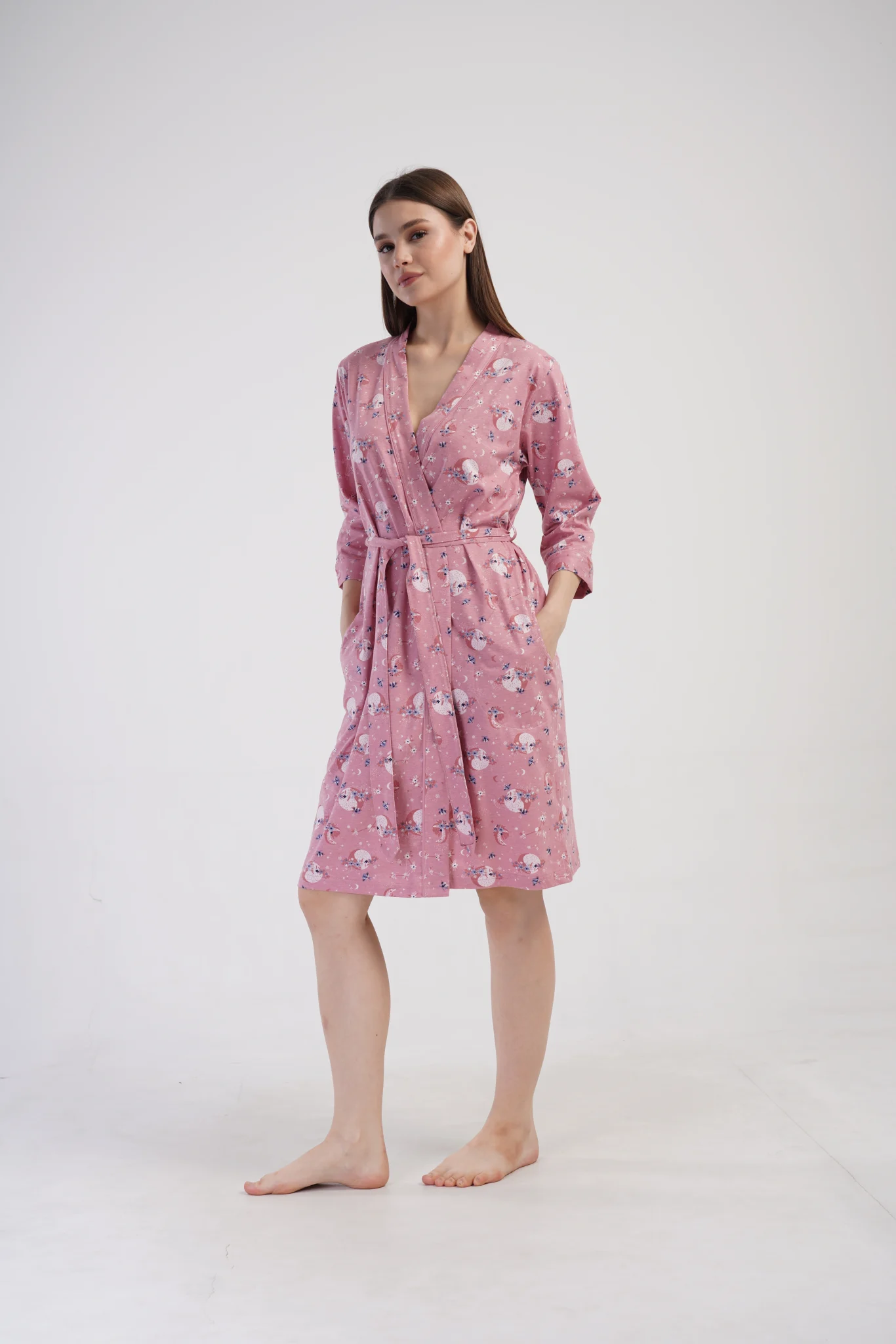 SZLAFROK DAMSKI bawełniany model: 4082376790 (S, M, L, XL, XXL) - obrazek 3