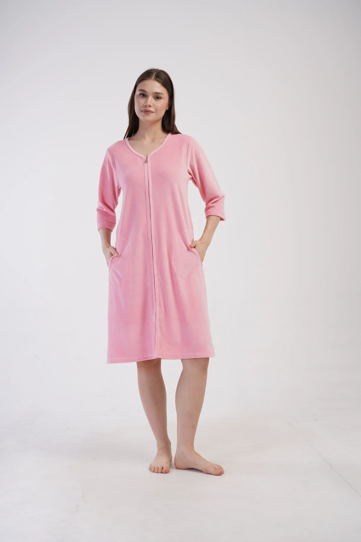 SZLAFROK DAMSKI WELUR model: 4110070000 (M, L, XL, XXL) - obrazek 4