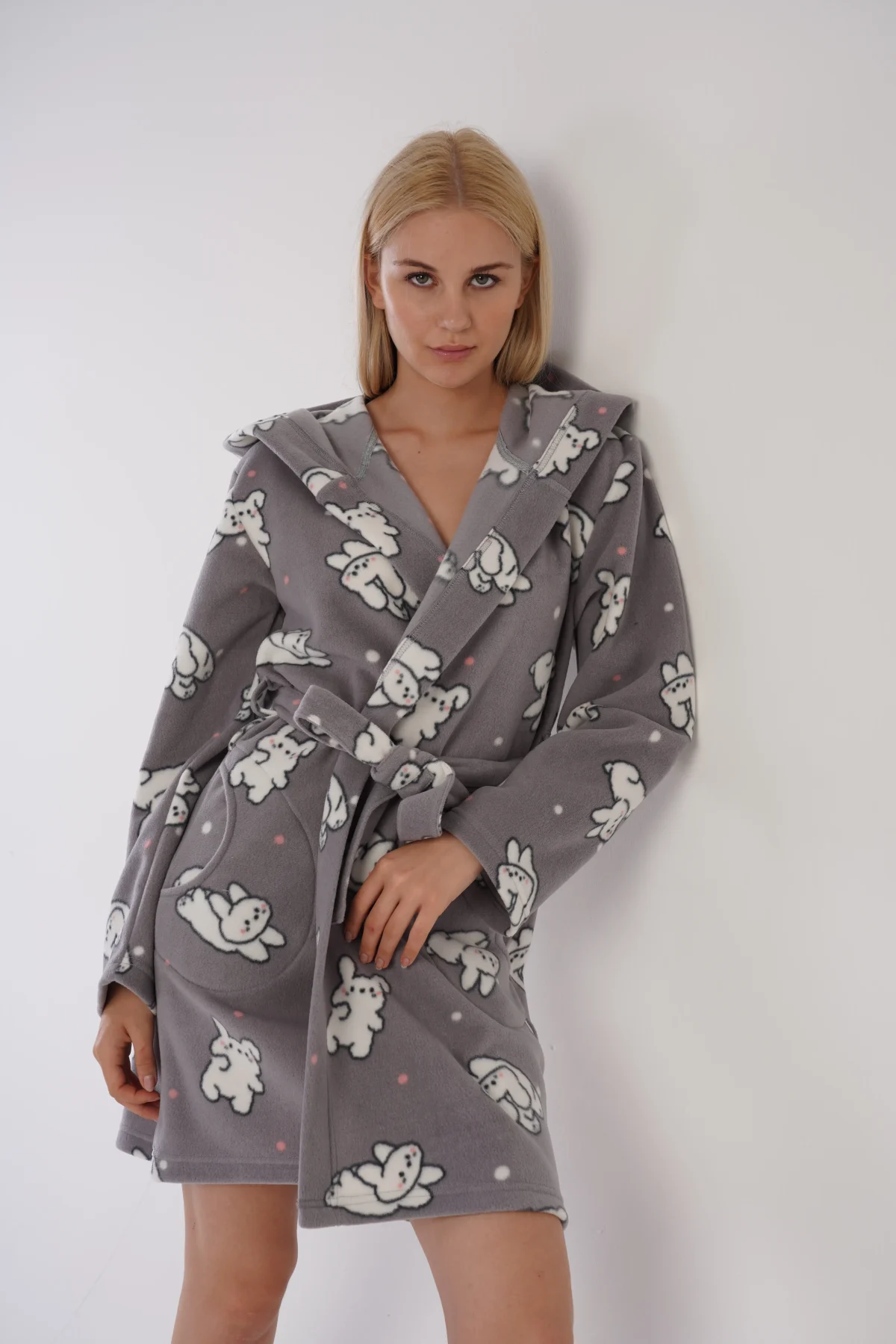 SZLAFROK DAMSKI polarowy model: 3040410235 (S, M, L) - obrazek 6