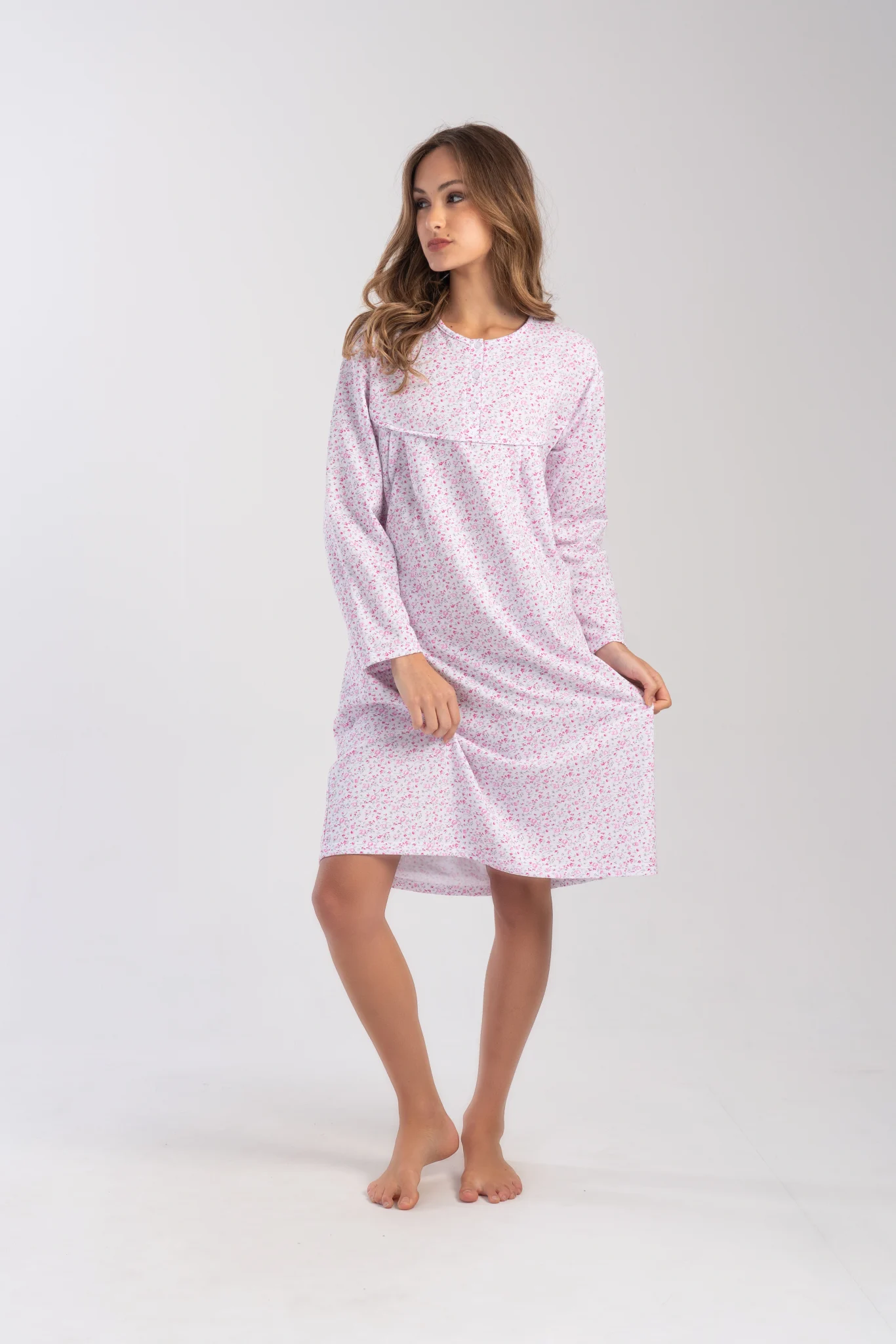 KOSZULA NOCNA DAMSKA ocieplana model: 1617033018 (1XL, 2XL, 3XL, 4XL) - obrazek 2