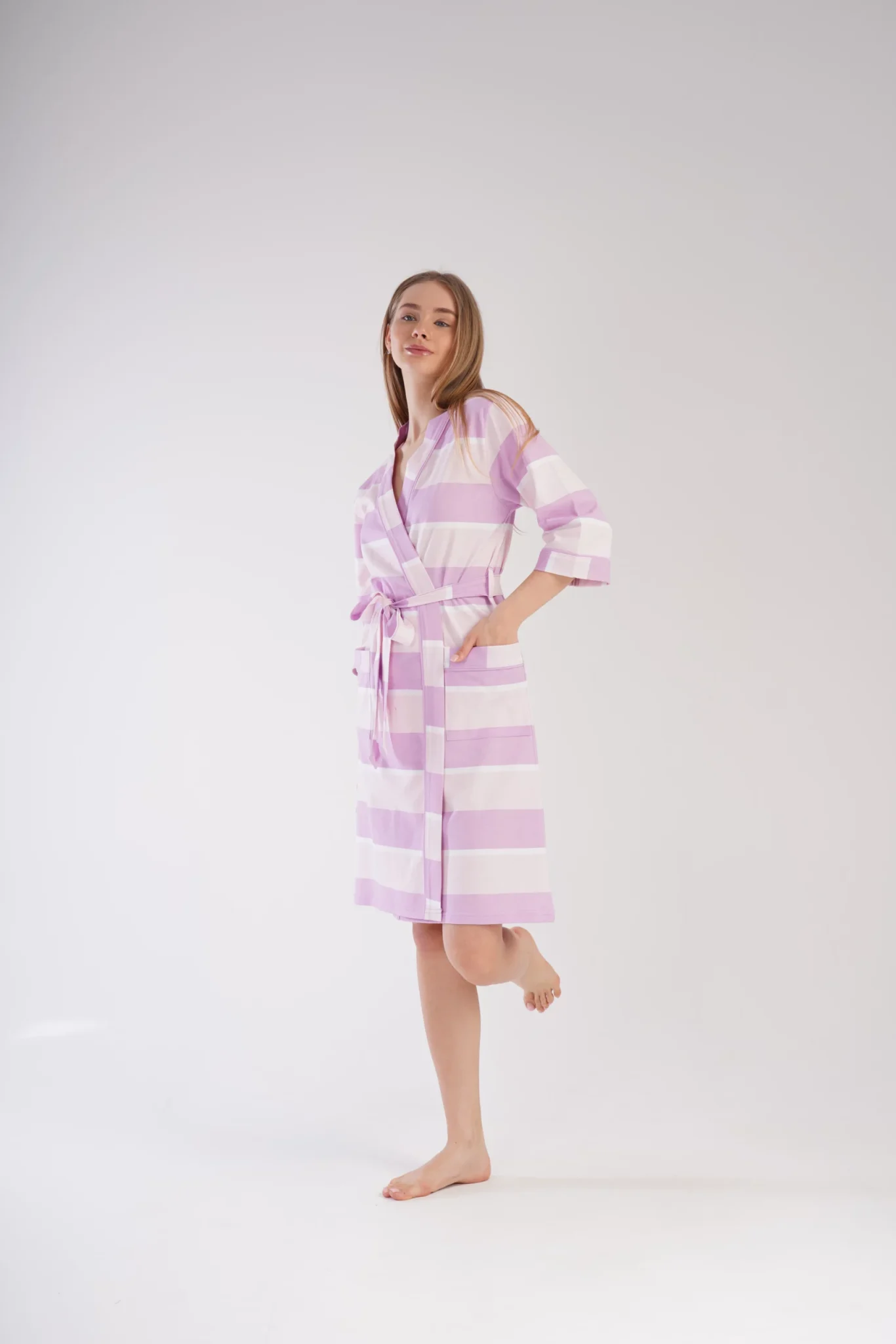 SZLAFROK DAMSKI bawełniany model: 2112171494 (S, M, L, XL) - obrazek 3