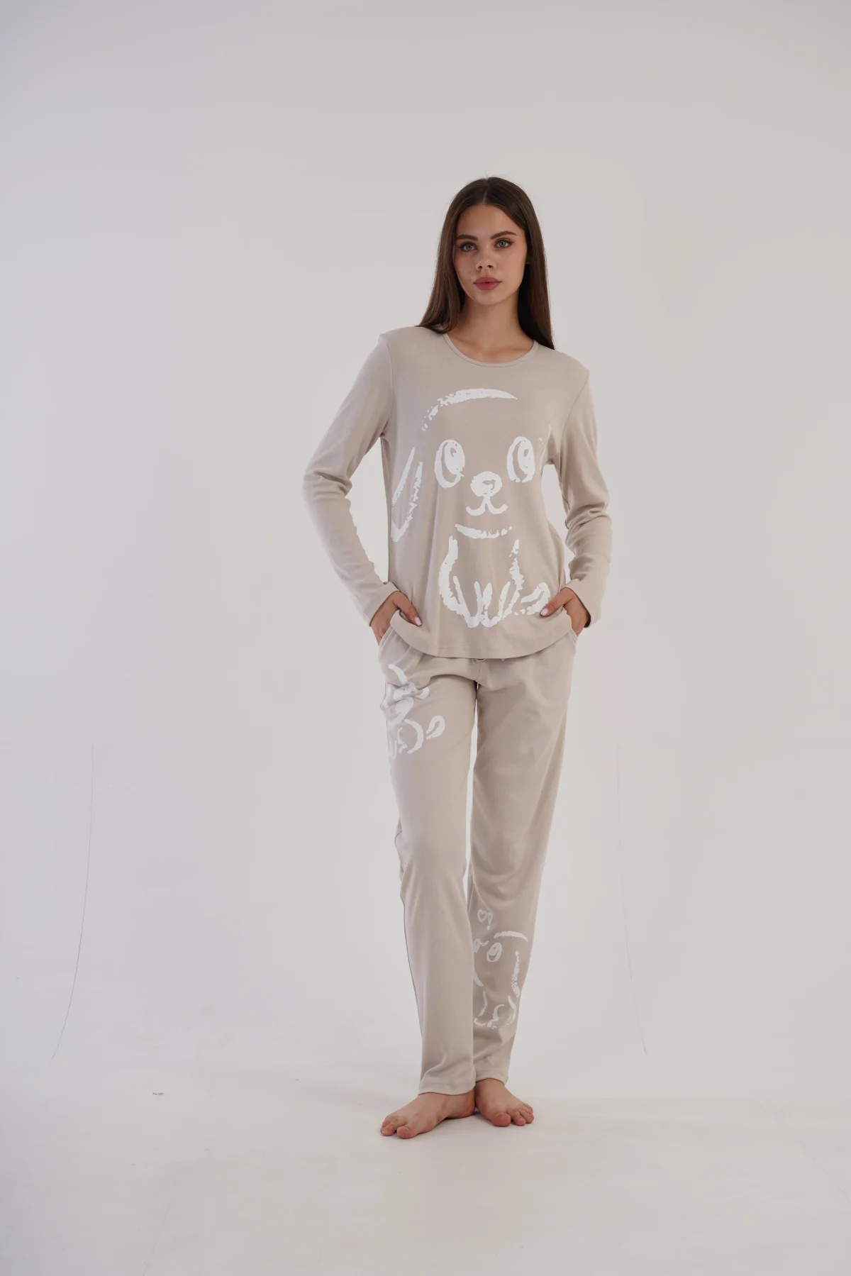 PIŻAMA DAMSKA interlock model: 3032600000 (S, M, L, XL) - obrazek 3