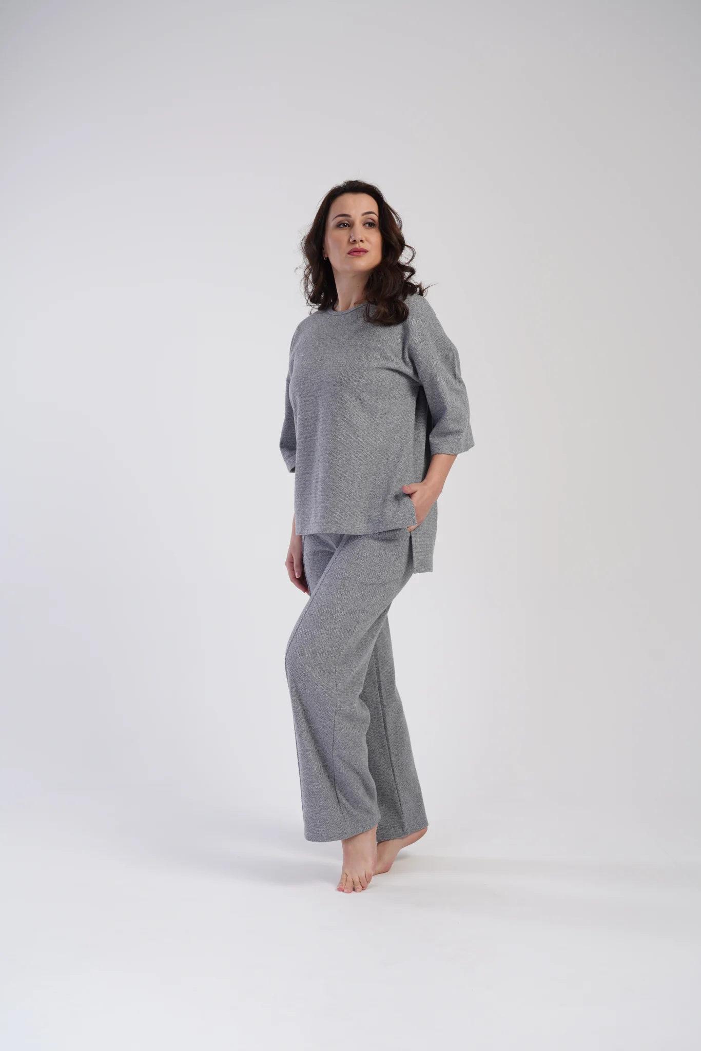 PIŻAMA DAMSKA interlock model: 4020250000 (1XL, 2XL, 3XL, 4XL) - obrazek 3
