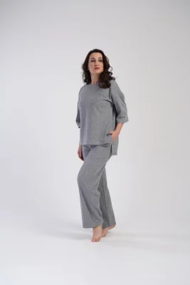 PIŻAMA DAMSKA interlock model: 4020250000 (1XL, 2XL, 3XL, 4XL) - obrazek 3