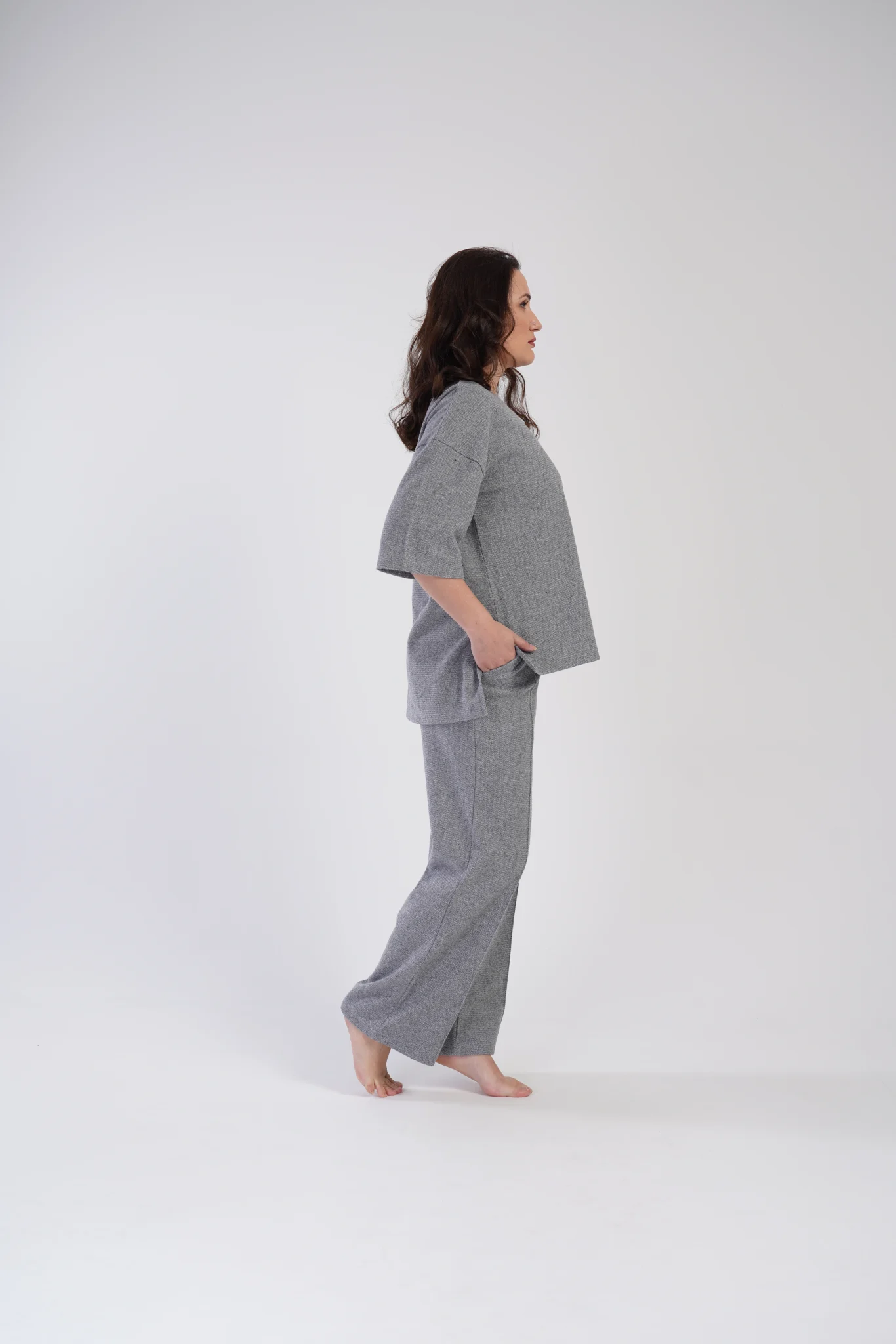 PIŻAMA DAMSKA interlock model: 4020250000 (1XL, 2XL, 3XL, 4XL) - obrazek 5