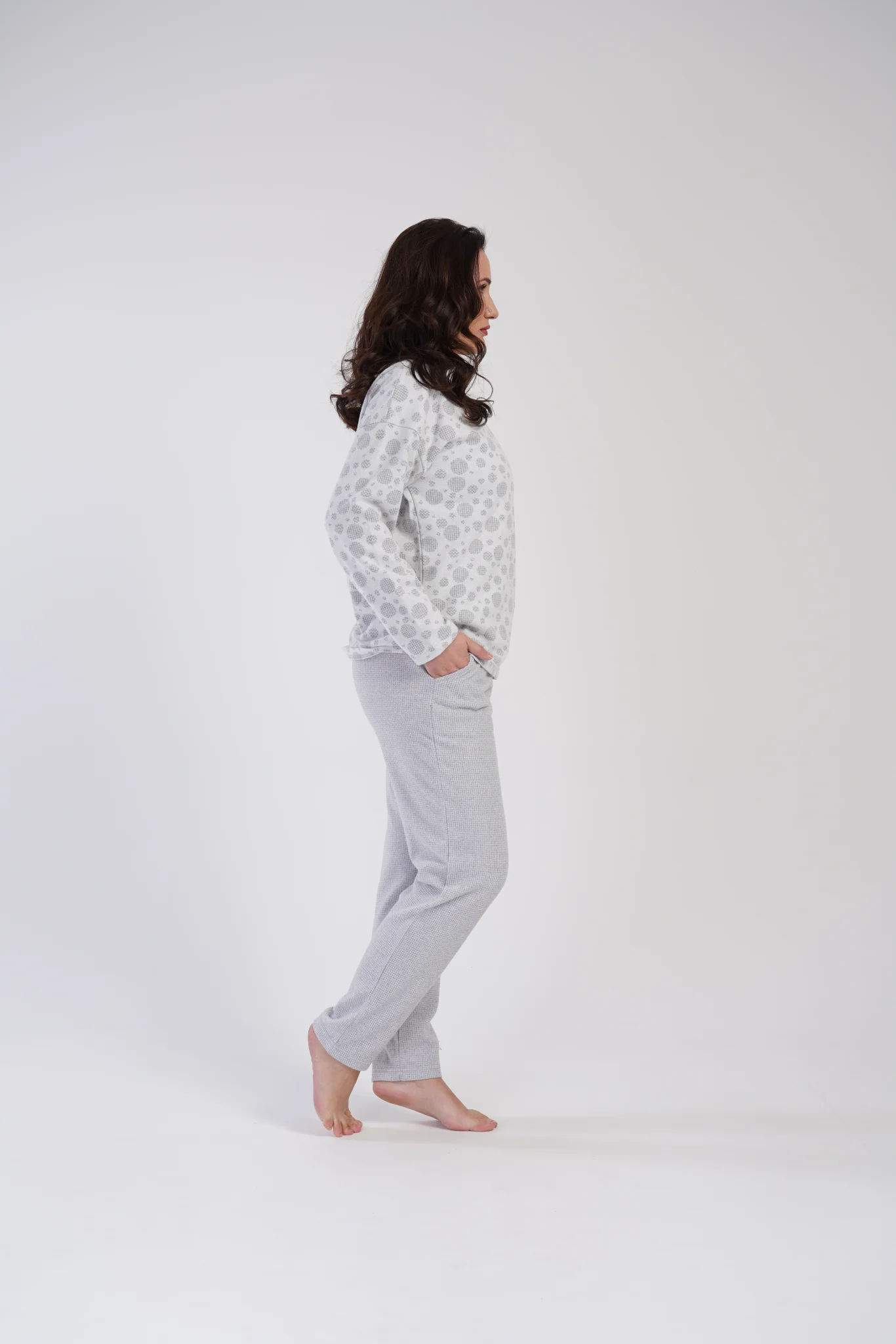 PIŻAMA DAMSKA interlock model: 4020310000 (1XL, 2XL, 3XL, 4XL) - obrazek 5