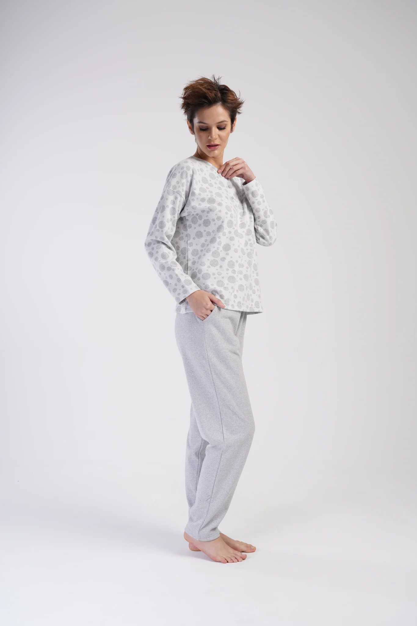 PIŻAMA DAMSKA interlock model: 4020300000 (S, M, L, XL) - obrazek 4