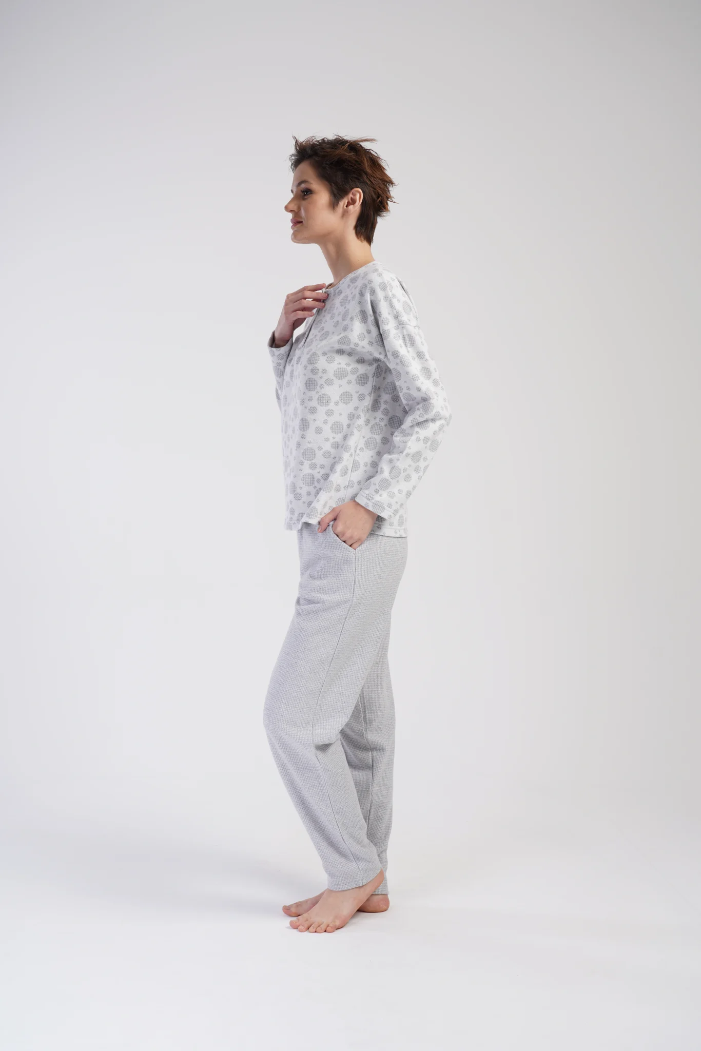 PIŻAMA DAMSKA interlock model: 4020300000 (S, M, L, XL) - obrazek 5