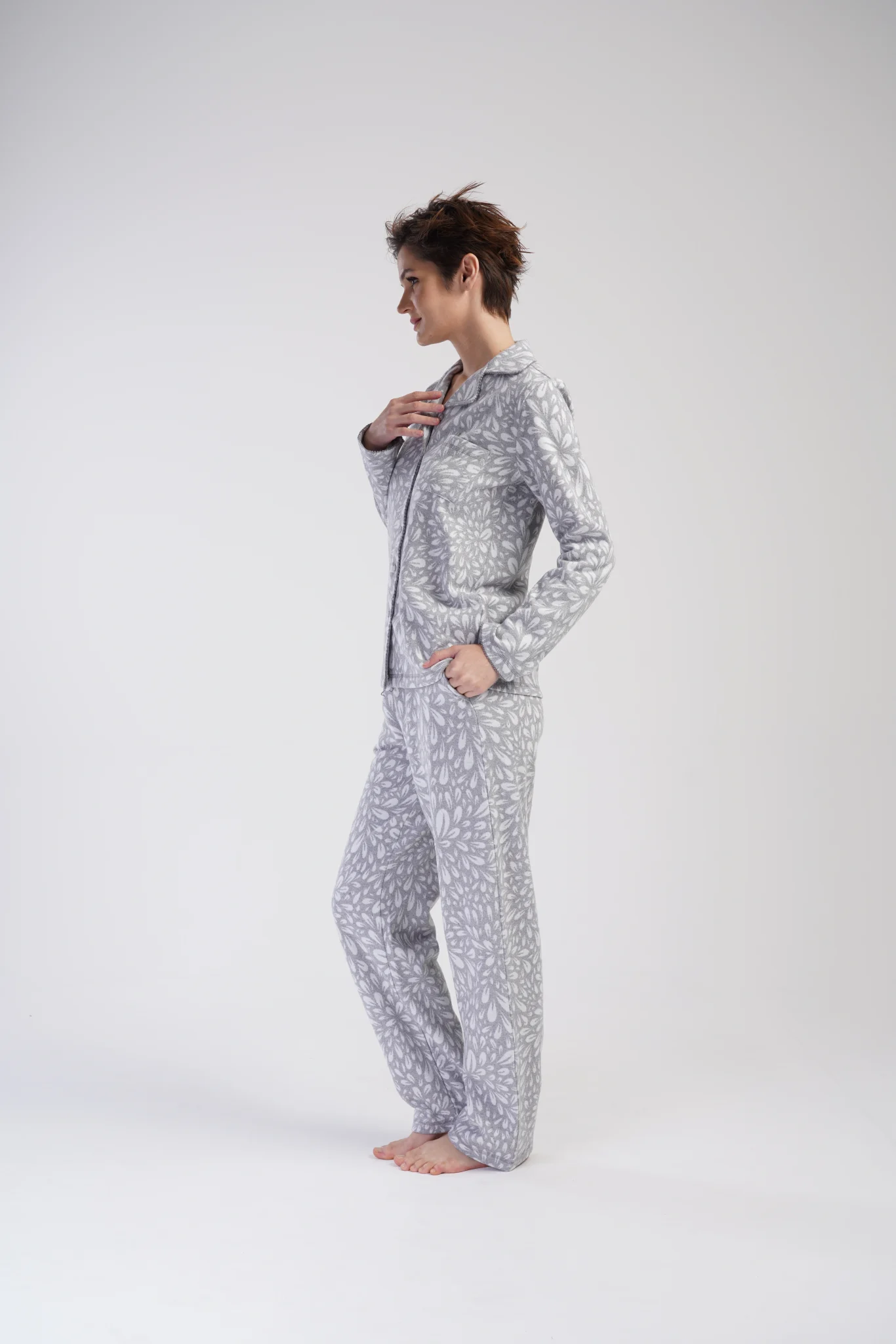 PIŻAMA DAMSKA interlock model: 4020340000 (S, M, L, XL) - obrazek 4