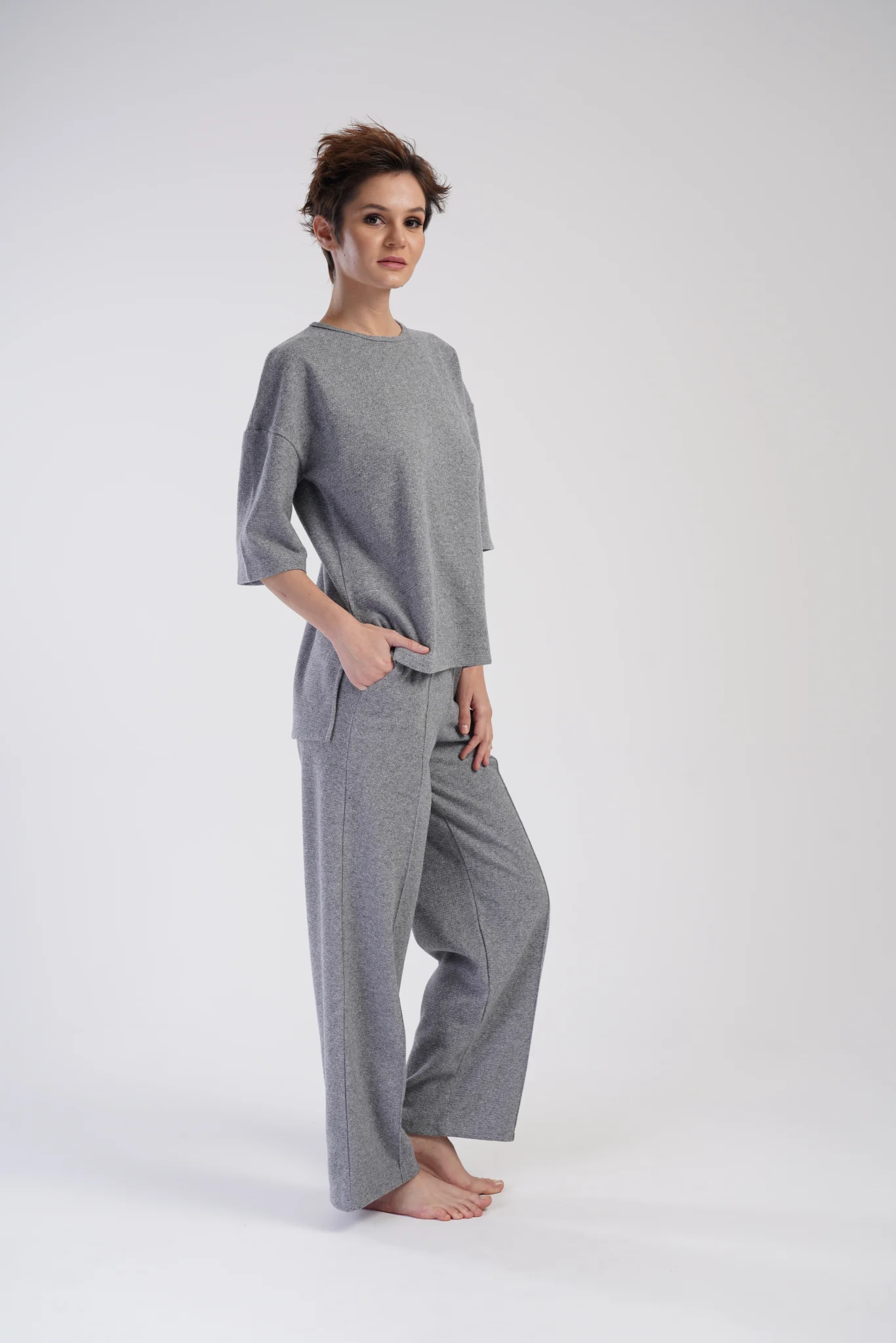 PIŻAMA DAMSKA interlock model: 4020240000 (S, M, L, XL) - obrazek 3