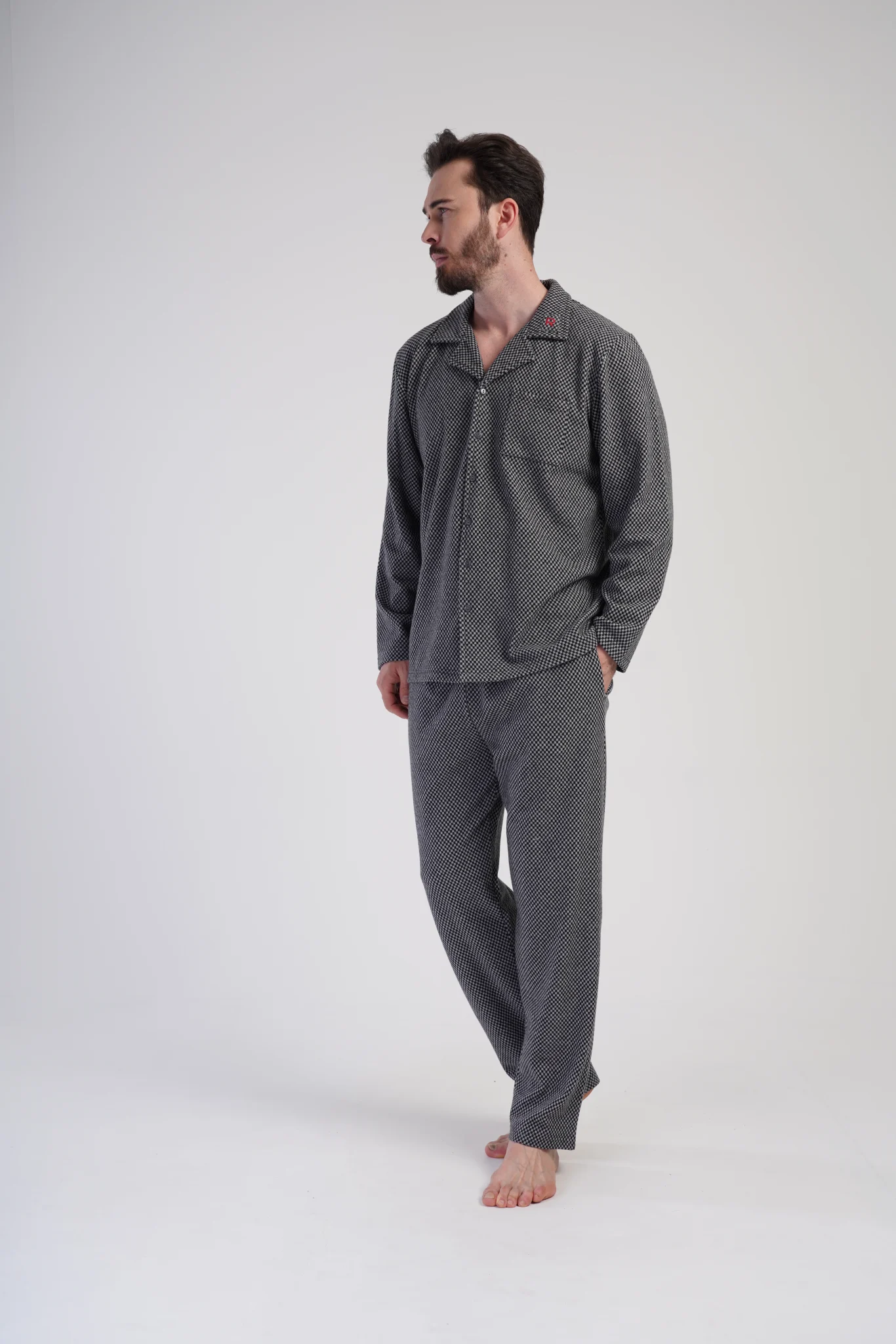 PIŻAMA MĘSKA interlock model: 4020360000 (M, L, XL, XXL) - obrazek 4