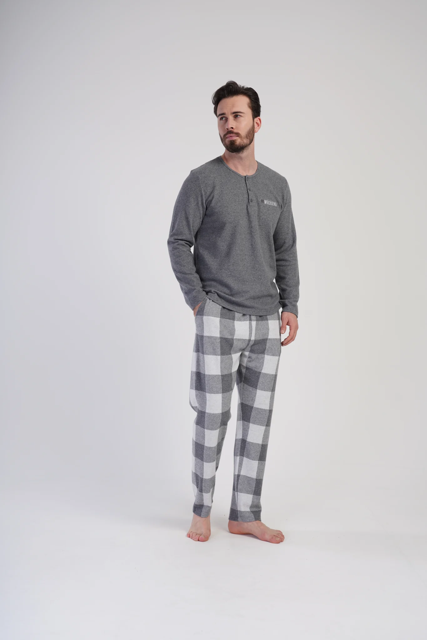 PIŻAMA MĘSKA interlock model: 4020370000 (M, L, XL, XXL) - obrazek 3