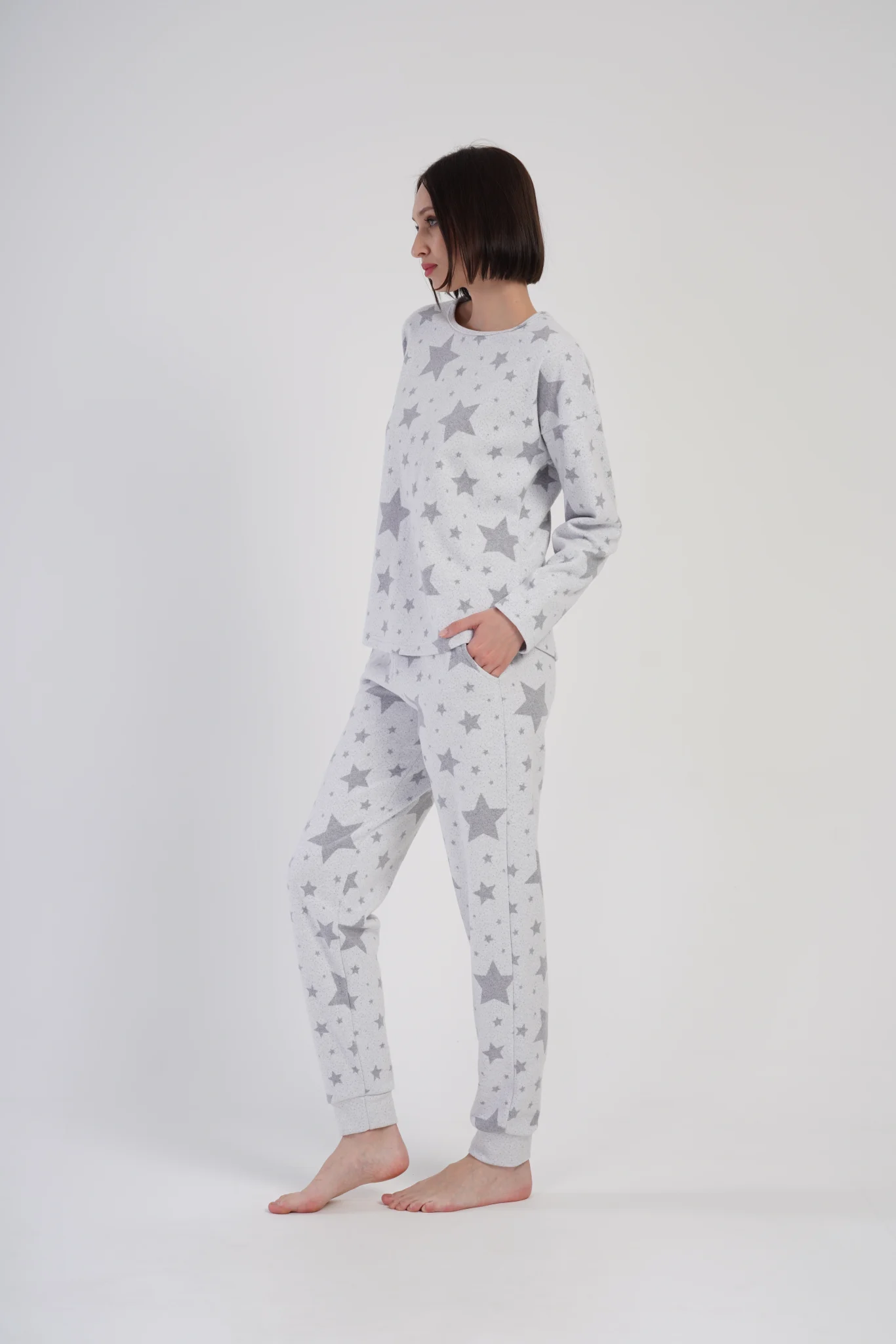 PIŻAMA DAMSKA interlock model: 4020320000 (S, M, L, XL) - obrazek 3