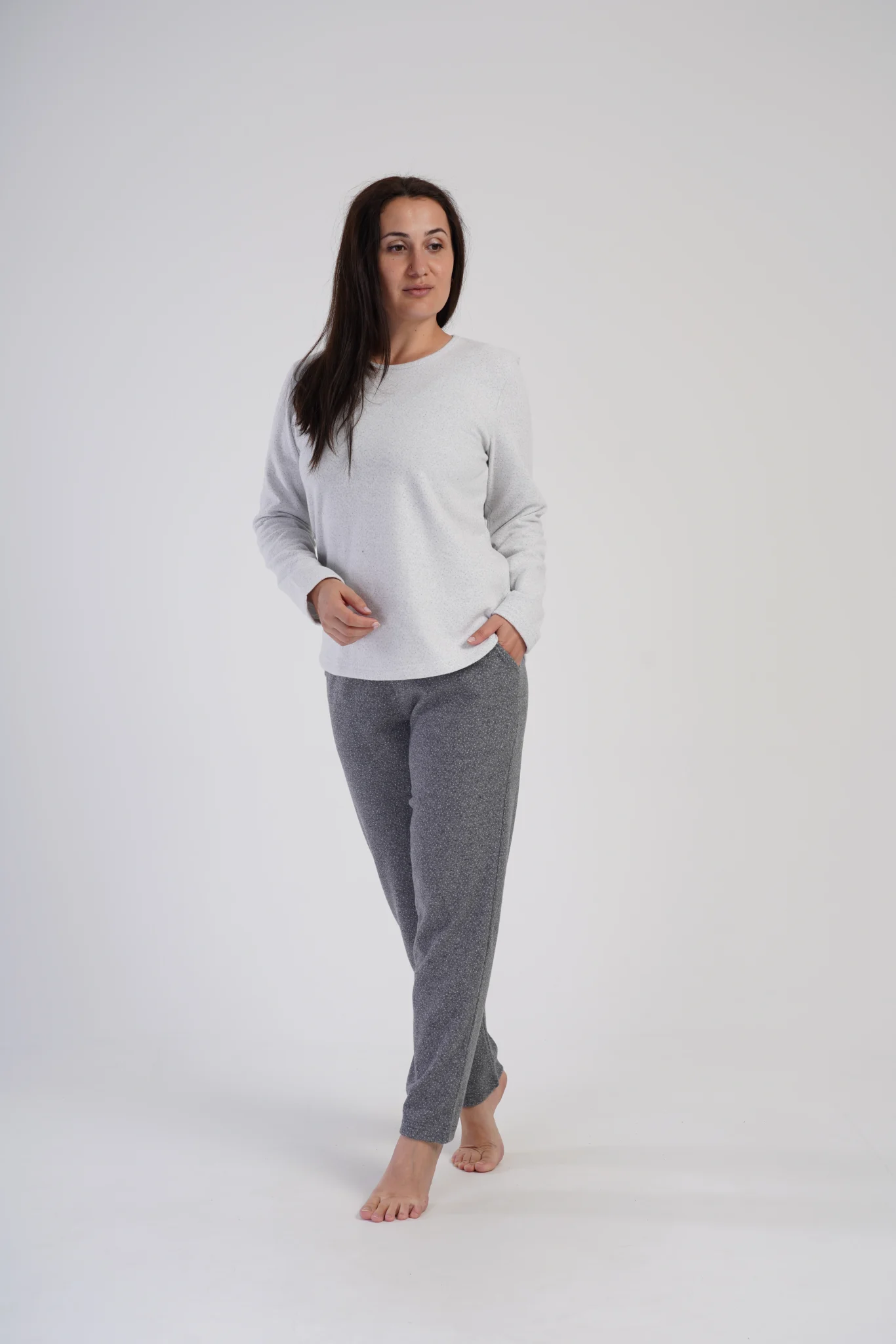 PIŻAMA DAMSKA interlock model: 4020280000 (1XL, 2XL, 3XL, 4XL) - obrazek 4