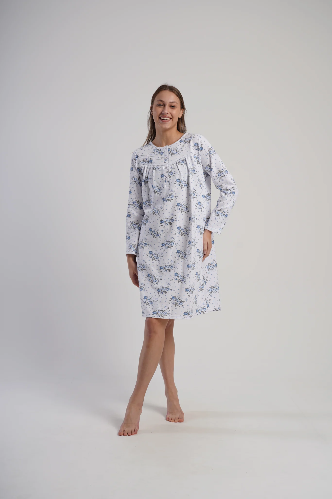 KOSZULA NOCNA DAMSKA ocieplana model: 1617043016 (1XL, 2XL, 3XL, 4XL) - obrazek 4