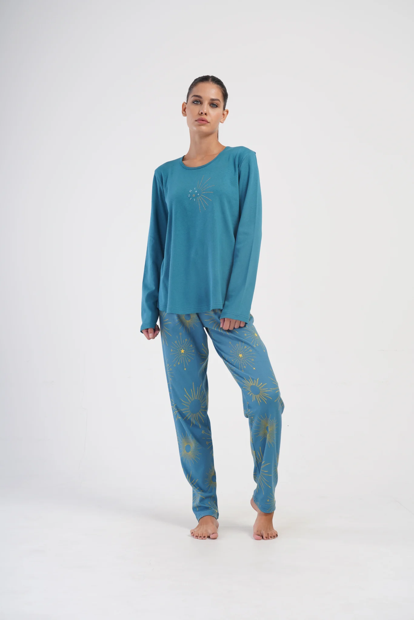 PIŻAMA DAMSKA interlock model: 4033672329 (1XL, 2XL, 3XL, 4XL) - obrazek 4