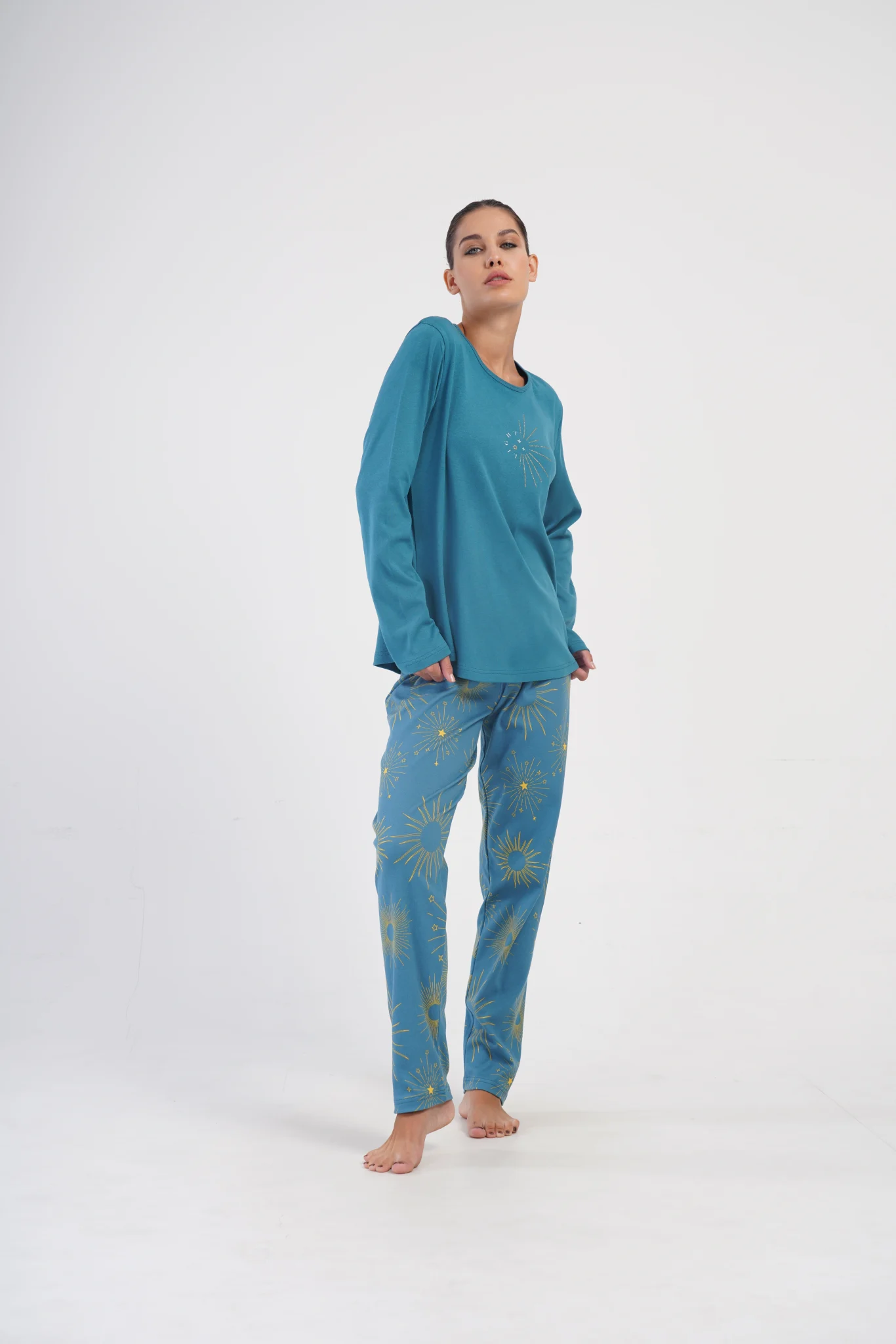 PIŻAMA DAMSKA interlock model: 4033672329 (1XL, 2XL, 3XL, 4XL) - obrazek 5