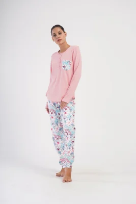 PIŻAMA DAMSKA interlock model: 4041357300 (S, M, L, XL) - obrazek 3