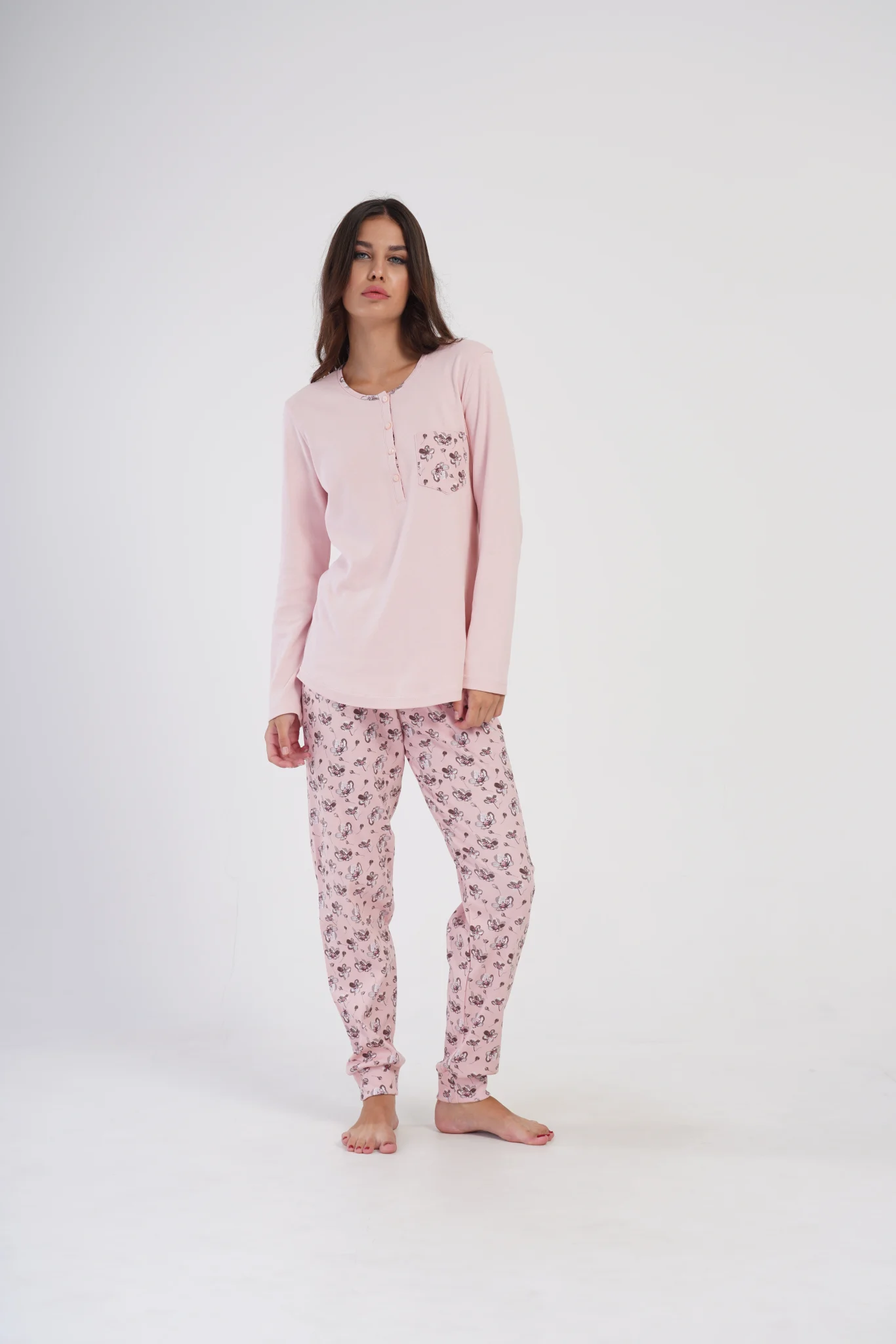 PIŻAMA DAMSKA interlock model: 4041370336 (S, M, L, XL) - obrazek 3