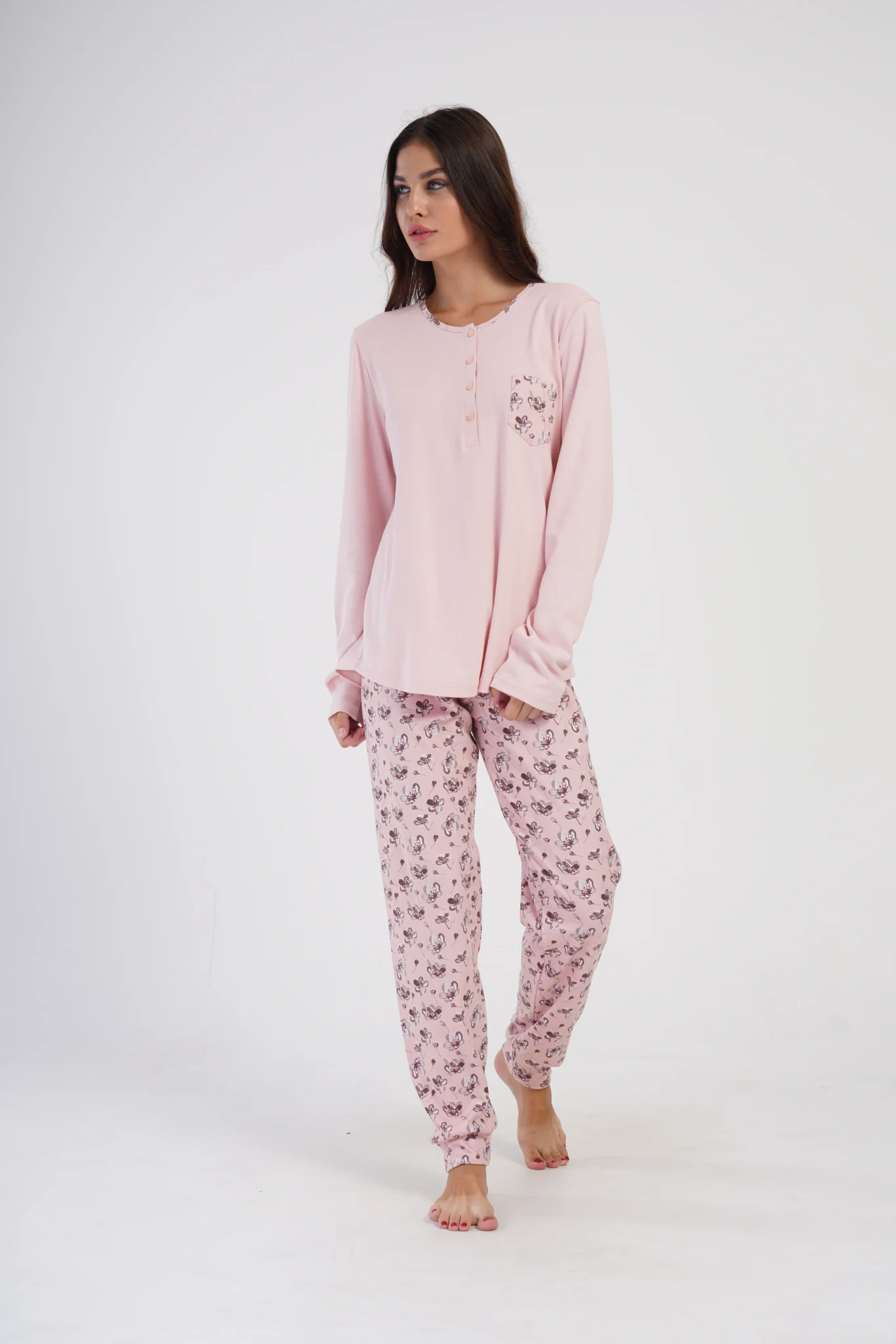 PIŻAMA DAMSKA interlock model: 4041380336 (1XL, 2XL, 3XL, 4XL) - obrazek 3