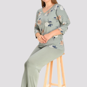 PIŻAMA DAMSKA model: U40011 (2XL, 3XL, 4XL, 5XL)