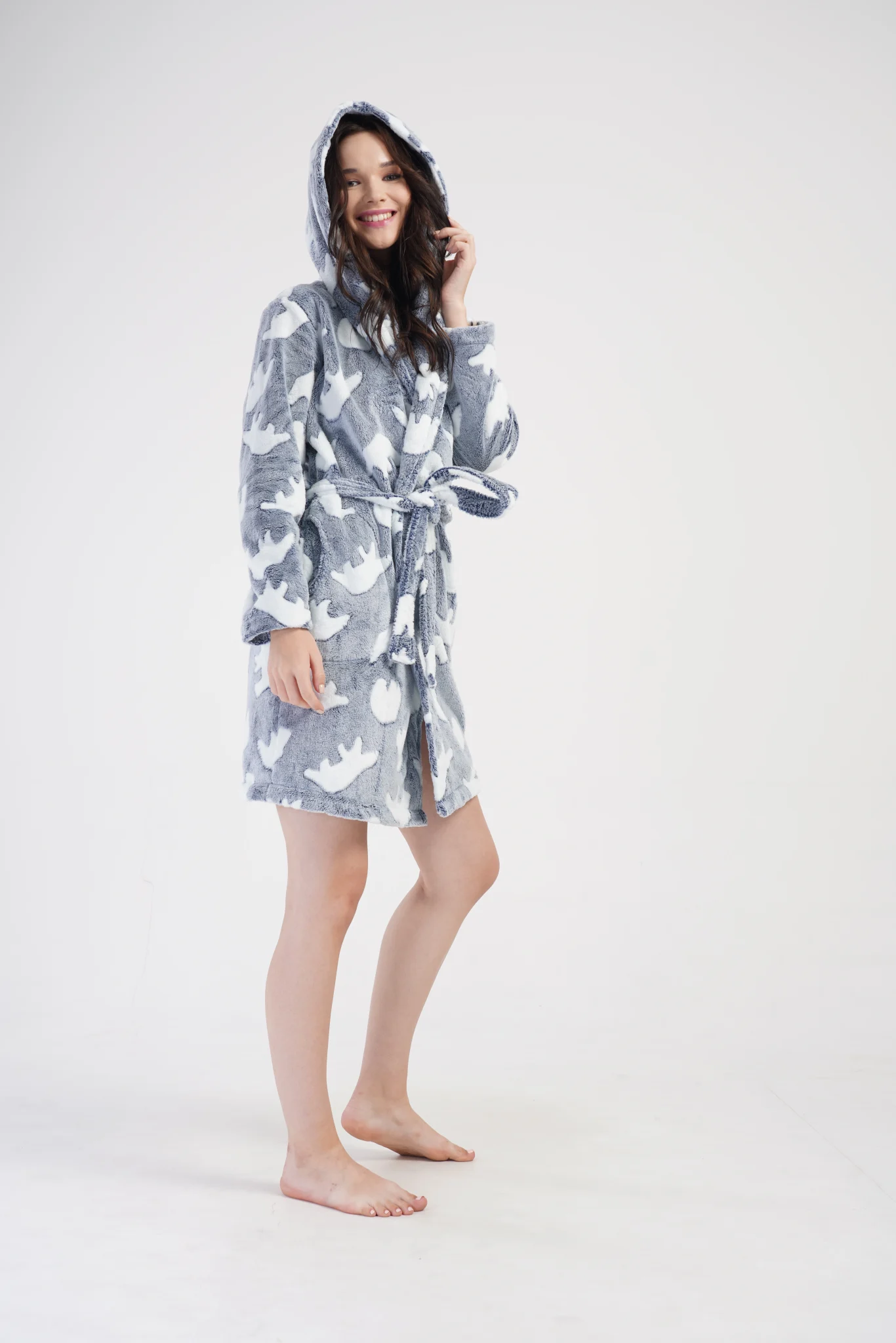 SZLAFROK DAMSKI softowy model: 4031510301 (S, M, L) - obrazek 4