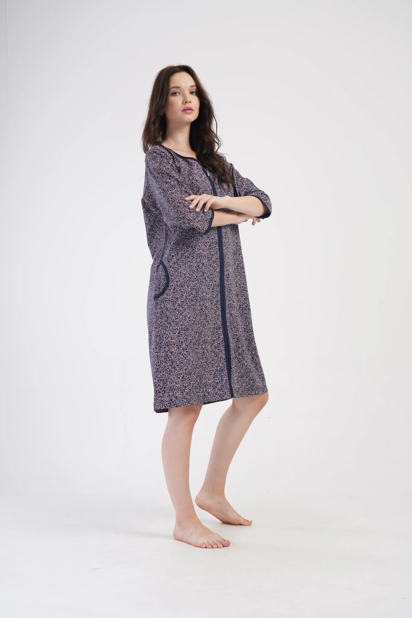 SZLAFROK DAMSKI na suwak model: 4050170648 (1XL, 2XL, 3XL, 4XL) - obrazek 5
