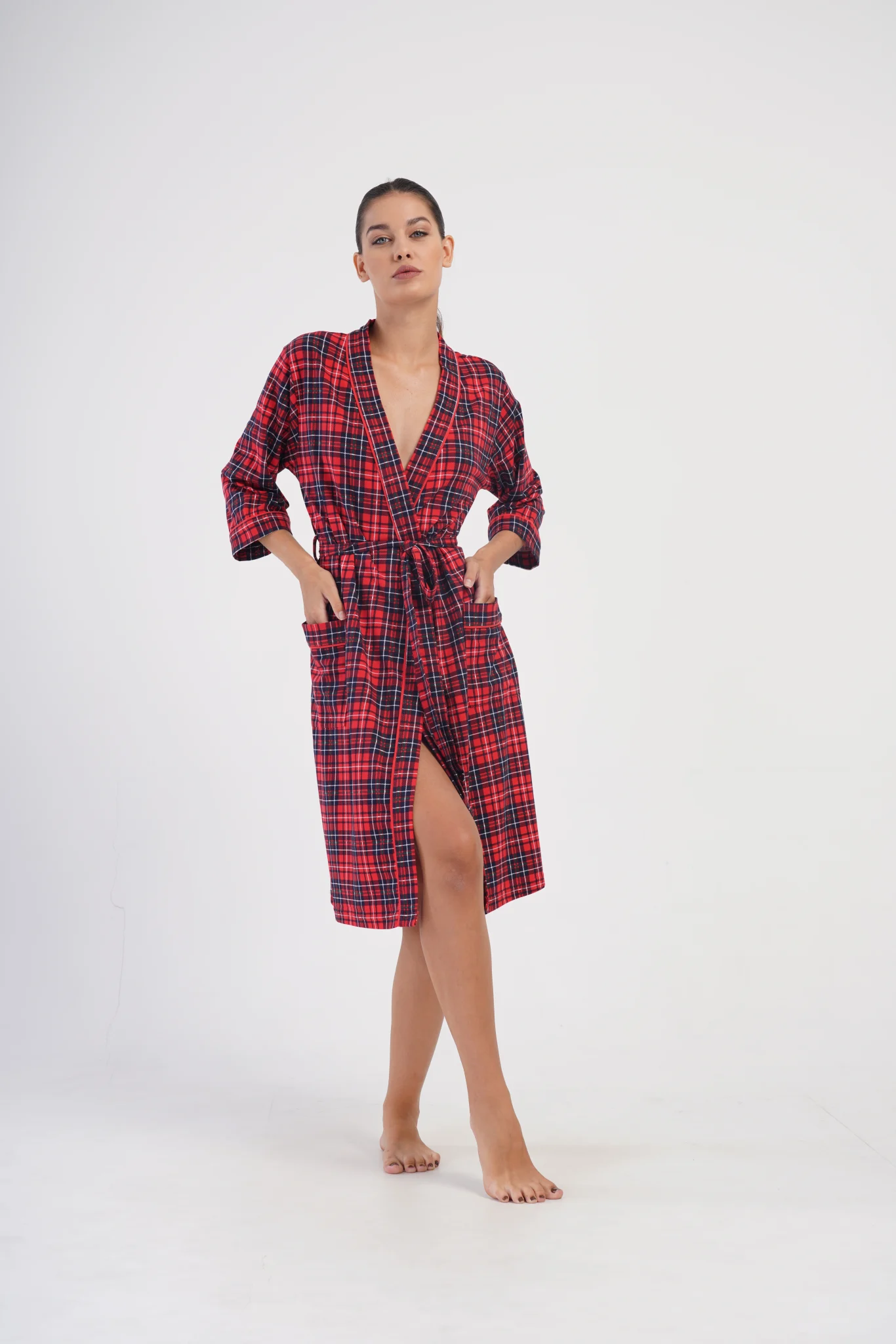 SZLAFROK DAMSKI bawełniany model: 4070433029 (L, XL, XXL) - obrazek 3