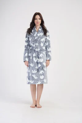 SZLAFROK DAMSKI softowy model: 4070970301 (S, M, L, XL) - obrazek 3