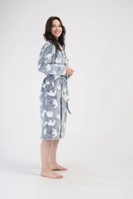 SZLAFROK DAMSKI softowy model: 4070970301 (S, M, L, XL) - obrazek 4