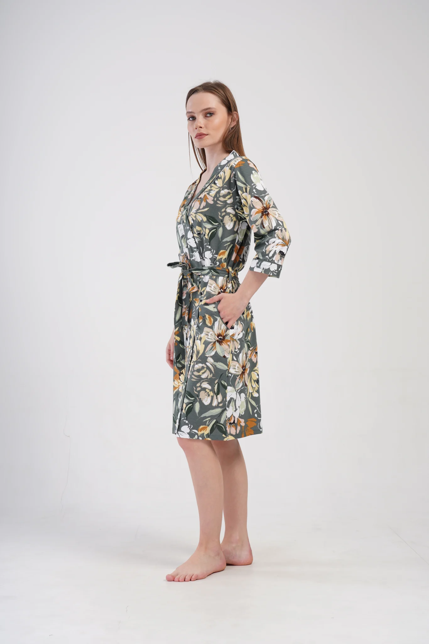 SZLAFROK DAMSKI bawełniany model: 4080160171 (M, L, XL, XXL) - obrazek 5