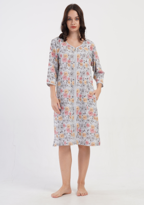 SZLAFROK DAMSKI na suwak model: 4081903402 (1XL, 2XL, 3XL, 4XL)